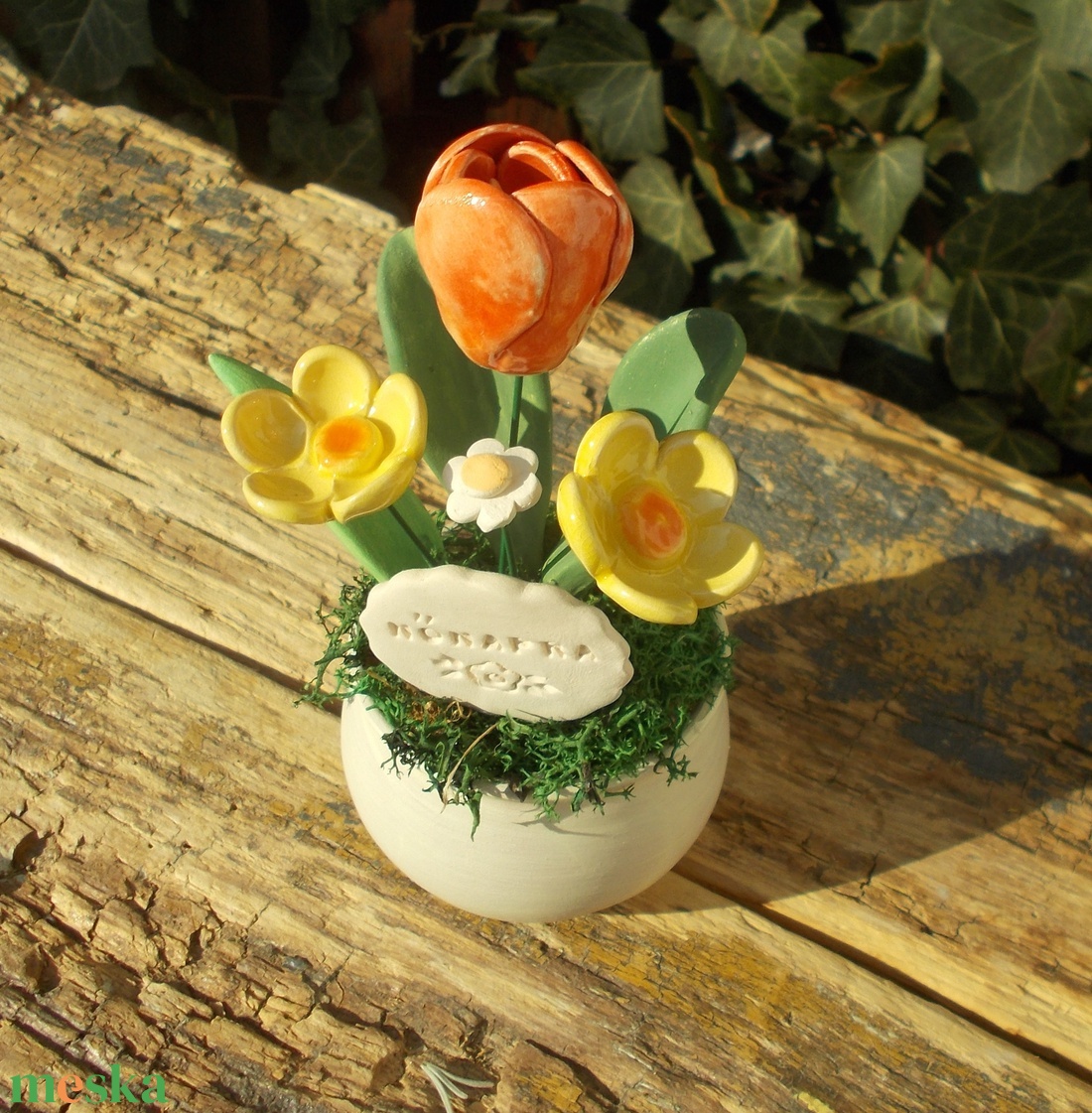 Asztaldísz nőnapra. - otthon & életmód - dekoráció - virágdekoráció - virágdíszek - virágdísz kaspóban - Meska.hu