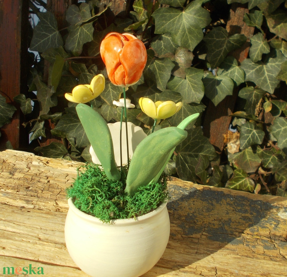 Asztaldísz nőnapra. - otthon & életmód - dekoráció - virágdekoráció - virágdíszek - virágdísz kaspóban - Meska.hu