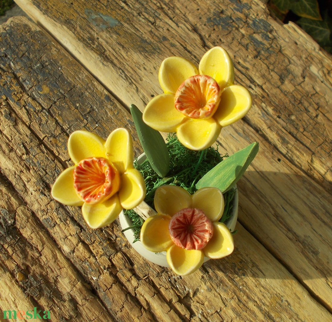 Asztaldísz nárciszokkal - otthon & életmód - dekoráció - Meska.hu