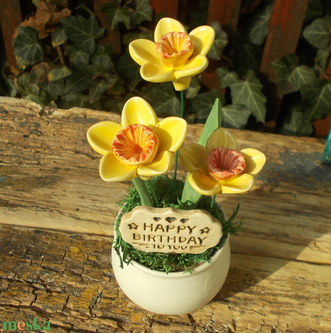 Asztaldísz nárciszokkal - otthon & életmód - dekoráció - Meska.hu