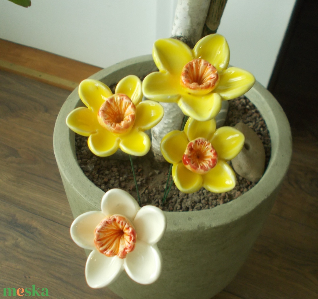 4 szál Nárcisz - otthon & életmód - virágdekoráció - virágok - szálas virág - Meska.hu