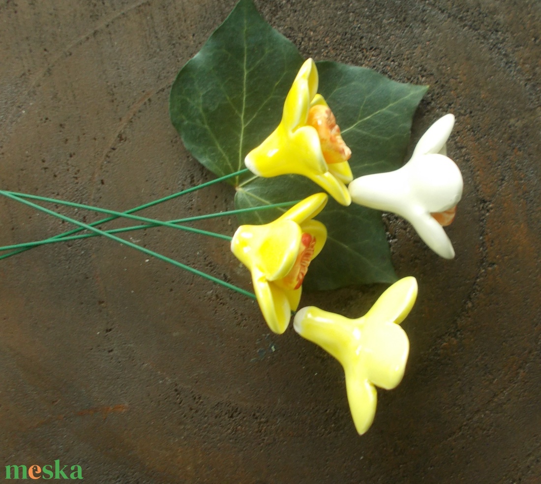 4 szál Nárcisz - otthon & életmód - virágdekoráció - virágok - szálas virág - Meska.hu