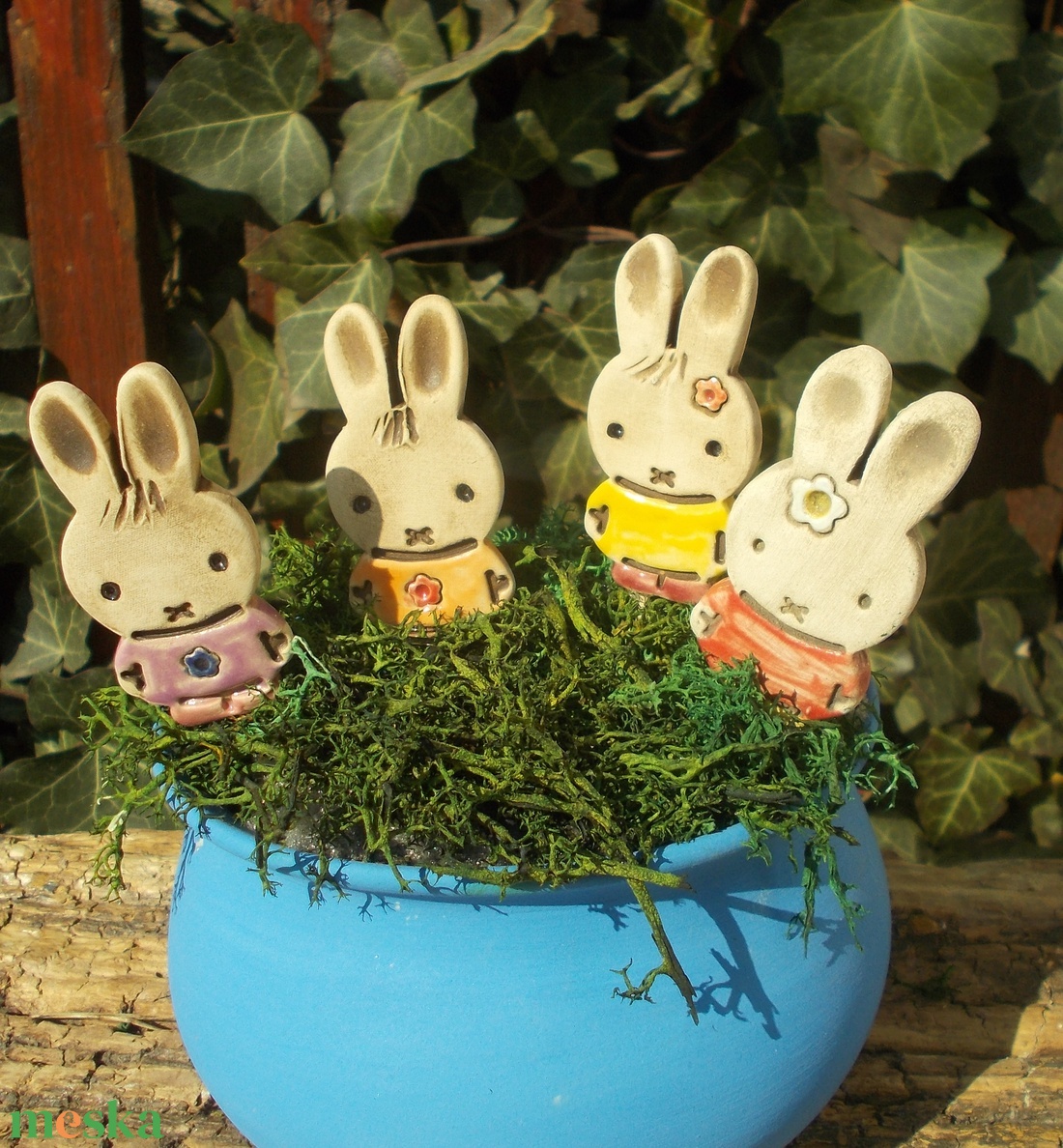 Húsvéti nyuszik - otthon & életmód - dekoráció - dekoratív figurák és szobrok - Meska.hu