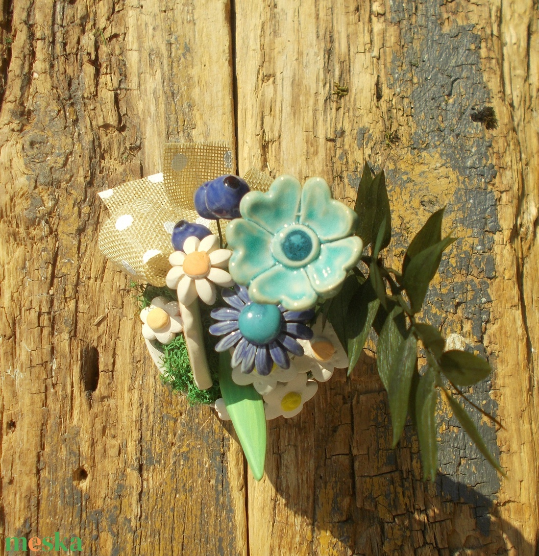 Asztaldísz húsvétra - otthon & életmód - virágdekoráció - virágdíszek - virágdísz kaspóban - Meska.hu