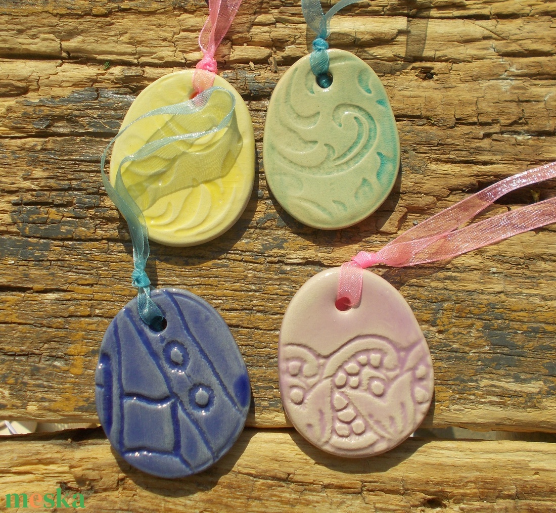 4 db húsvéti tojás - otthon & életmód - dekoráció - dekoratív figurák és szobrok - Meska.hu