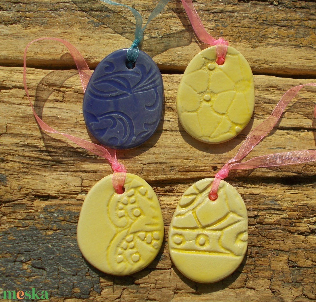 4 db húsvéti tojás - otthon & életmód - dekoráció - dekoratív figurák és szobrok - Meska.hu