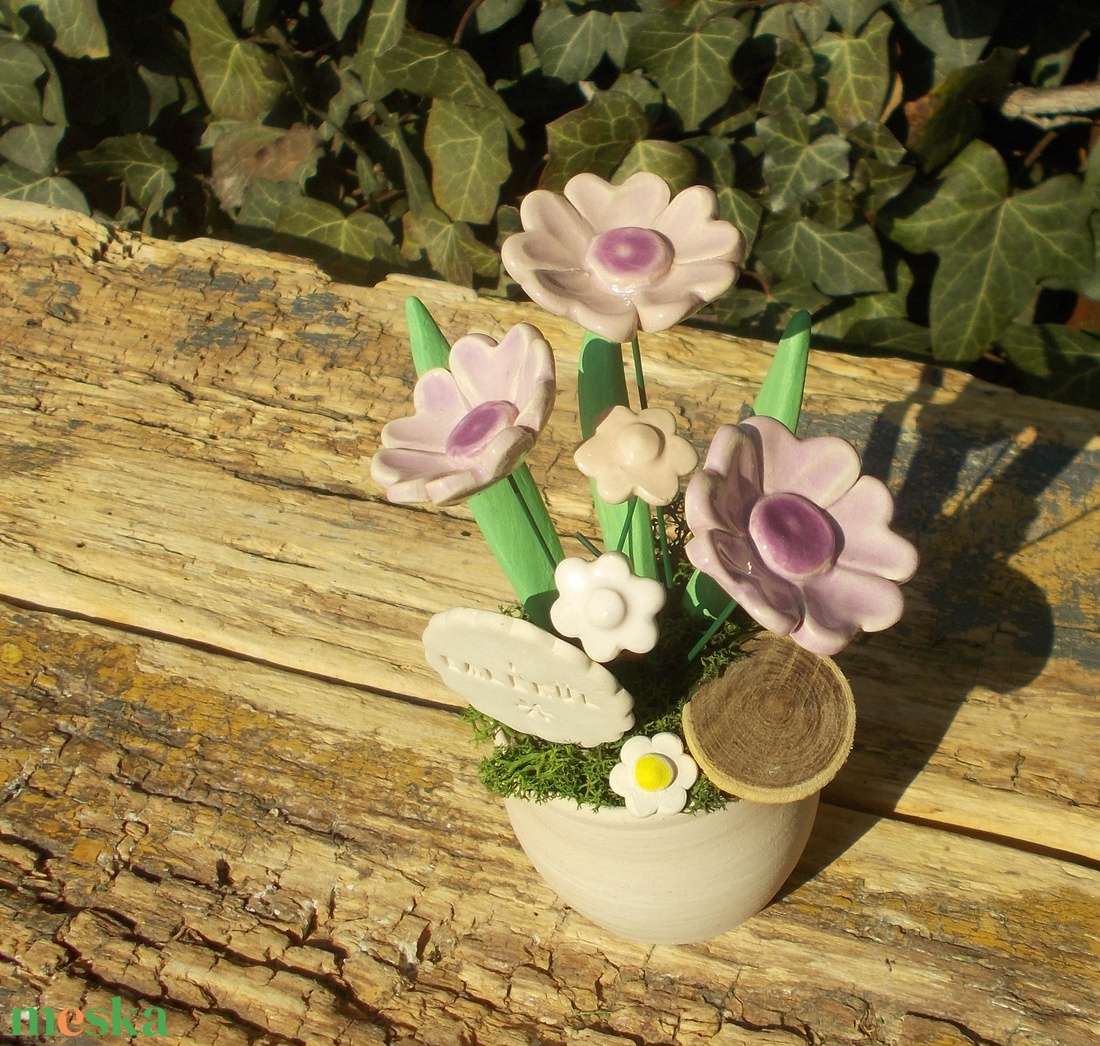 Asztaldísz . - otthon & életmód - virágdekoráció - virágdíszek - virágdísz kaspóban - Meska.hu