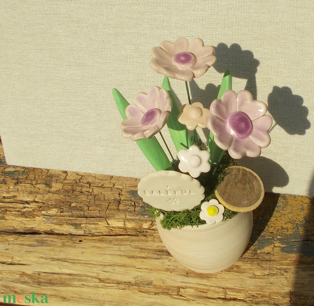 Asztaldísz . - otthon & életmód - virágdekoráció - virágdíszek - virágdísz kaspóban - Meska.hu