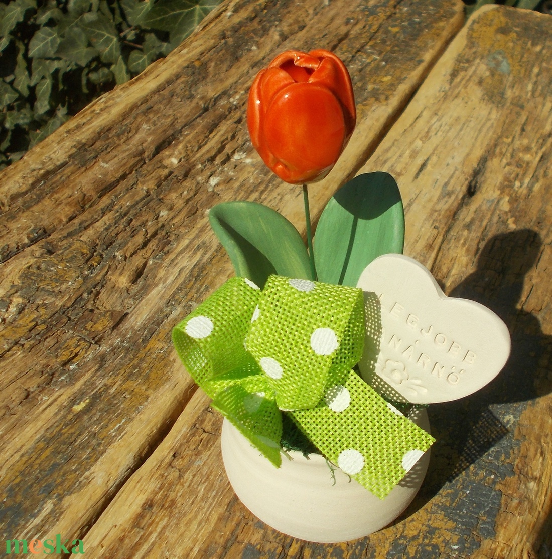 Legjobb tanárnő. - otthon & életmód - virágdekoráció - virágdíszek - virágdísz kaspóban - Meska.hu