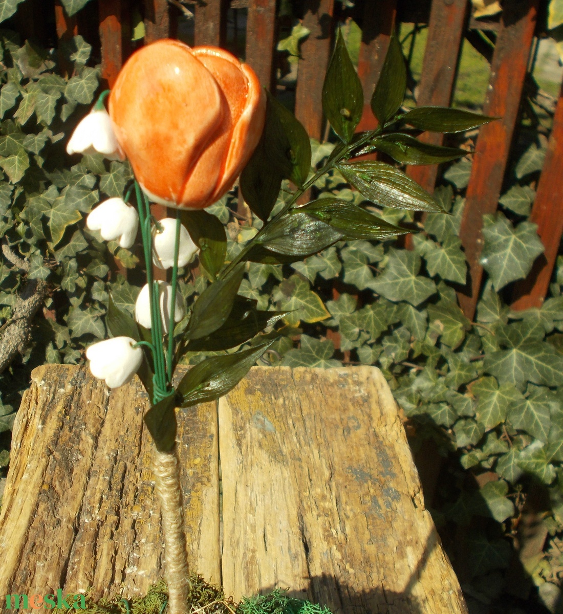 Tulipán gyöngyvirággal - otthon & életmód - virágdekoráció - virágok - szálas virág - Meska.hu