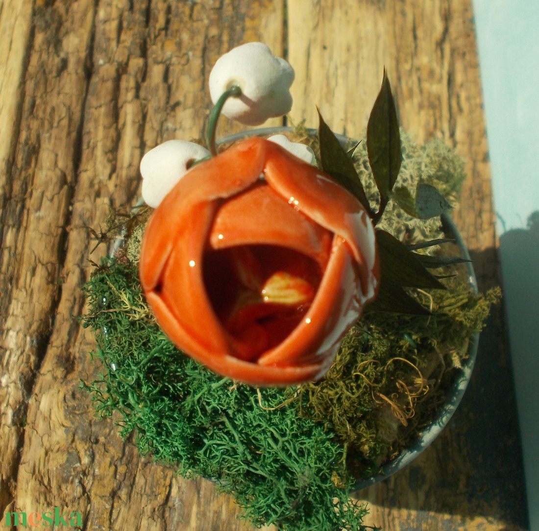 Tulipán gyöngyvirággal - otthon & életmód - virágdekoráció - virágok - szálas virág - Meska.hu