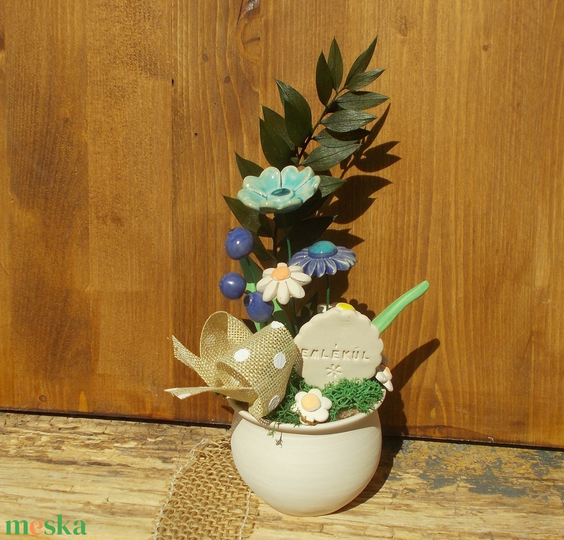 Asztaldísz  - otthon & életmód - virágdekoráció - virágdíszek - virágdísz kaspóban - Meska.hu