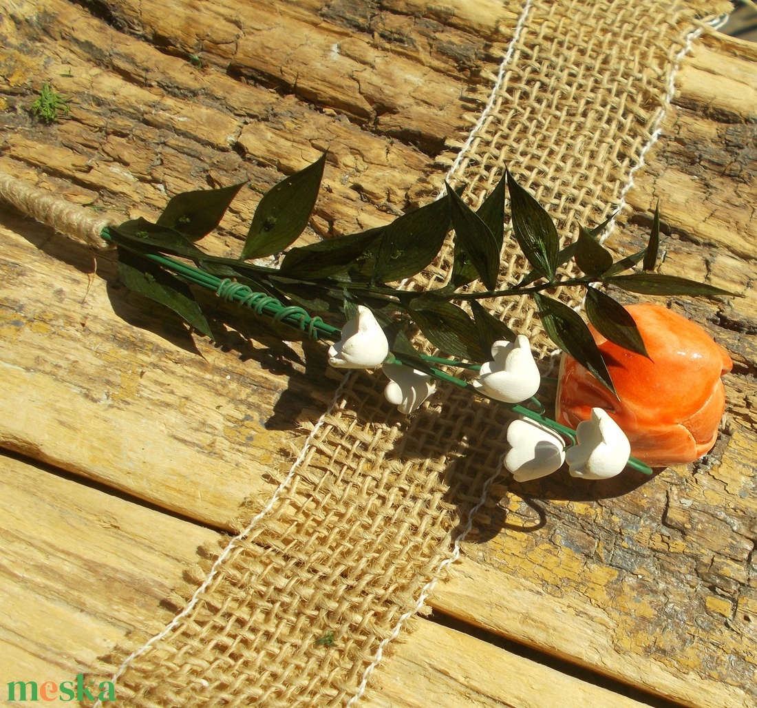 Tulipán gyöngyvirággal - otthon & életmód - dekoráció - asztal és polc dekoráció - asztaldísz - Meska.hu