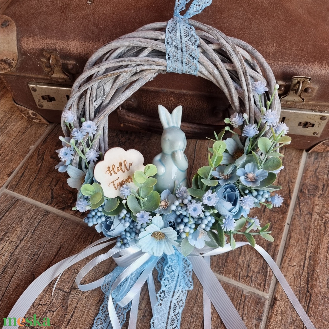 Tavaszi ajtódísz - otthon & életmód - dekoráció - ajtó- és ablak dekoráció - ajtódísz & kopogtató - Meska.hu