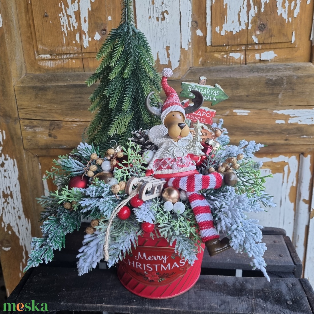 Karácsonyi asztaldísz - karácsony - karácsonyi lakásdekoráció - ünnepi asztaldekoráció - Meska.hu