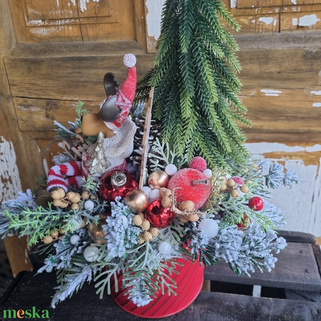 Karácsonyi asztaldísz - karácsony - karácsonyi lakásdekoráció - ünnepi asztaldekoráció - Meska.hu