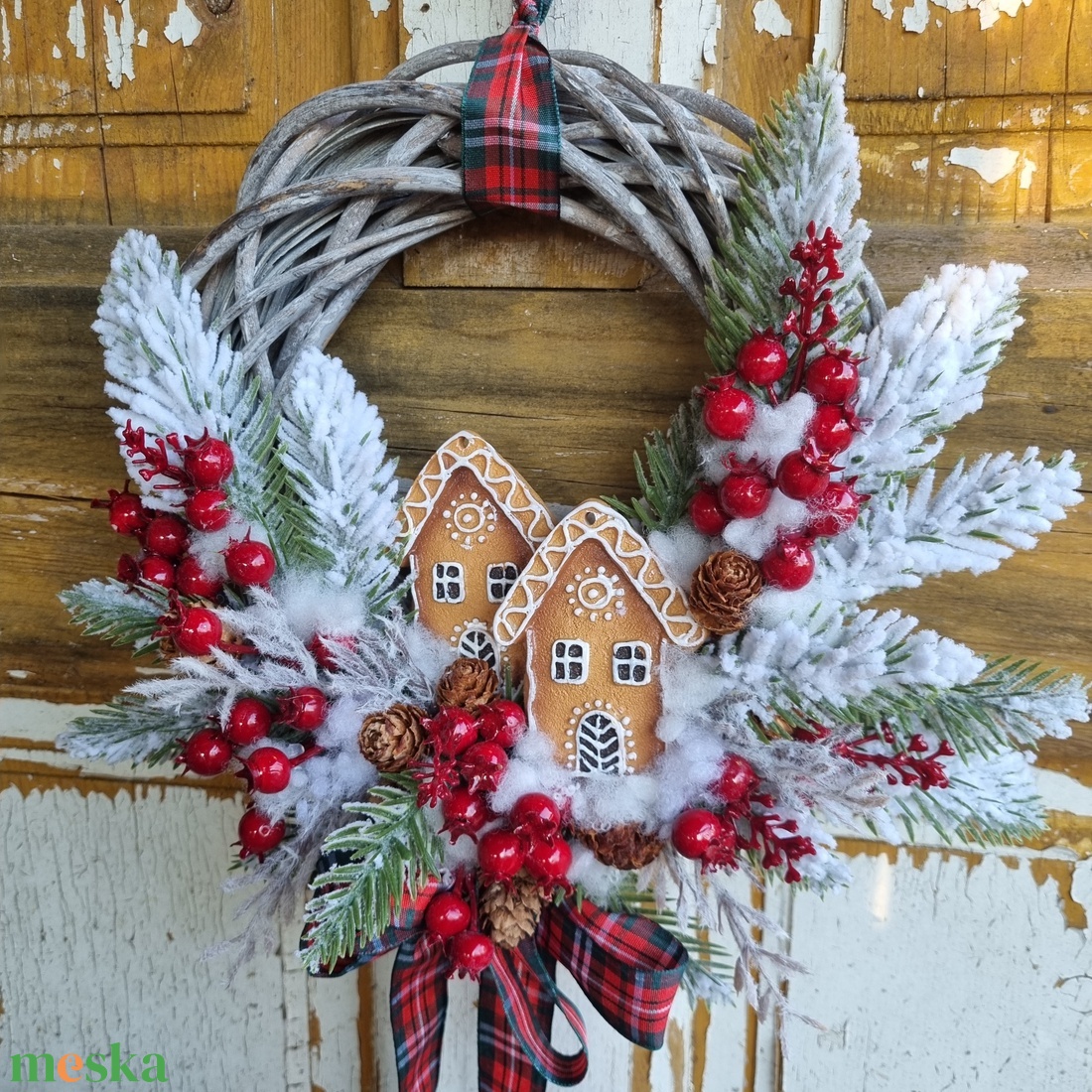 Karácsonyi ajtódísz - karácsony - adventi díszek - adventi ajtódísz - Meska.hu