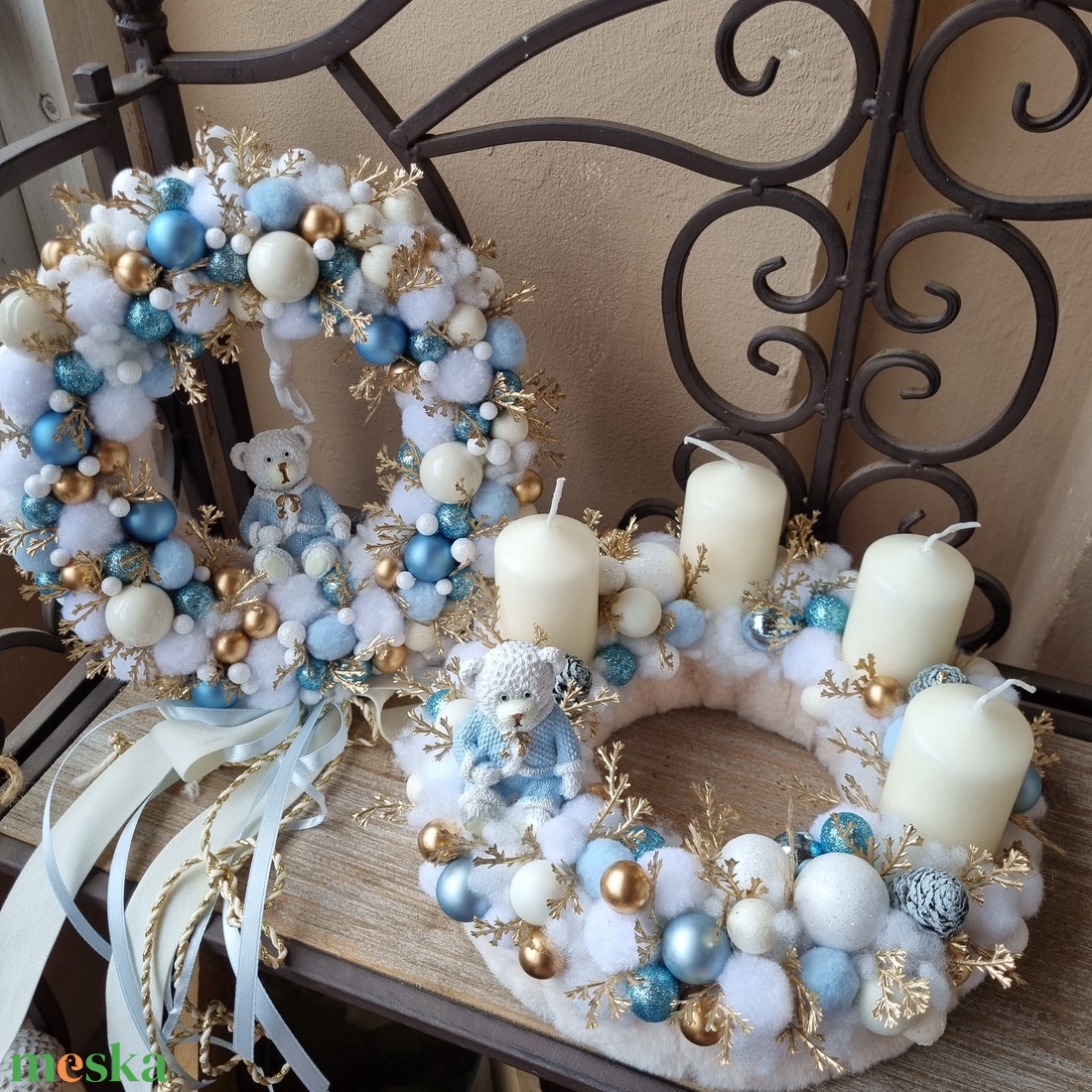 Adventi koszorú és kopogtató - karácsony - adventi díszek - adventi koszorú - Meska.hu