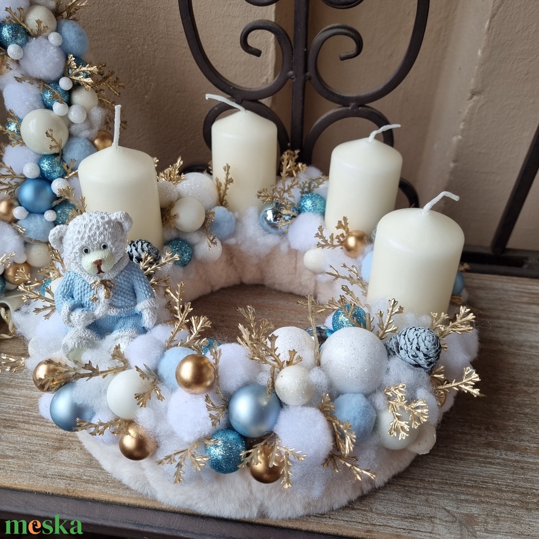Adventi koszorú és kopogtató - karácsony - adventi díszek - adventi koszorú - Meska.hu