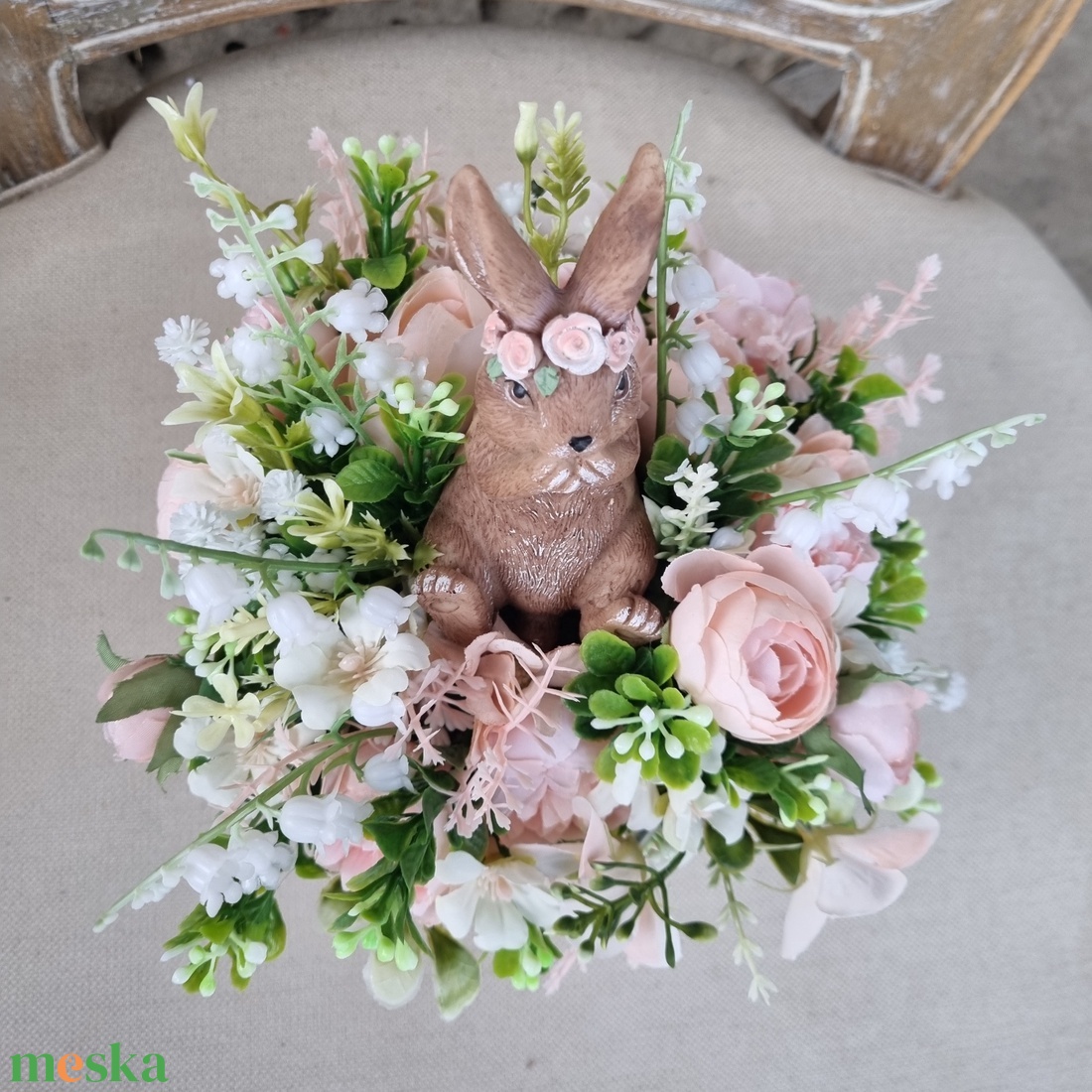 Tavaszi nyuszis szett - otthon & életmód - dekoráció - asztal és polc dekoráció - asztaldísz - Meska.hu