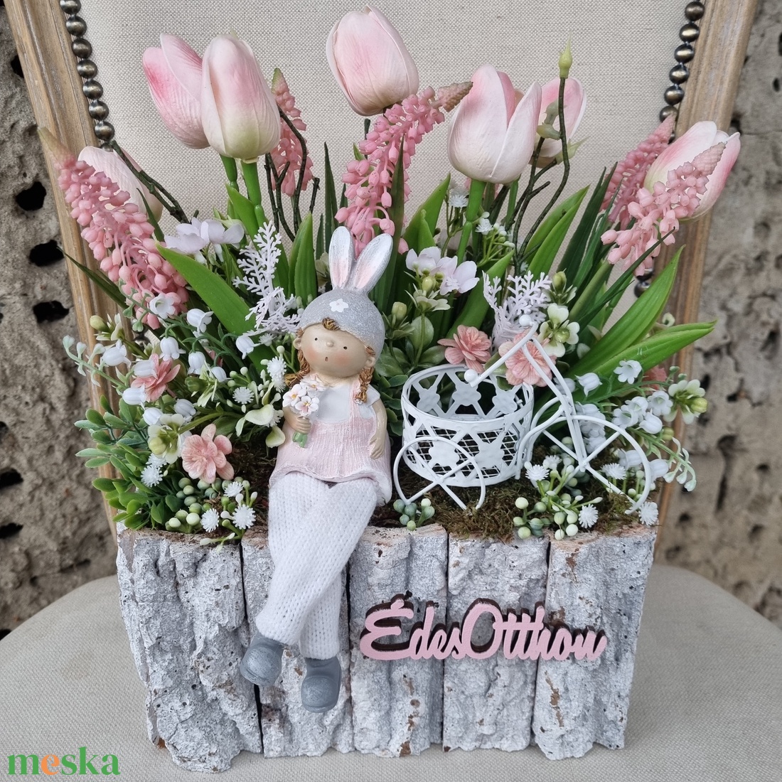 Tavaszi asztaldísz - otthon & életmód - dekoráció - asztal és polc dekoráció - asztaldísz - Meska.hu