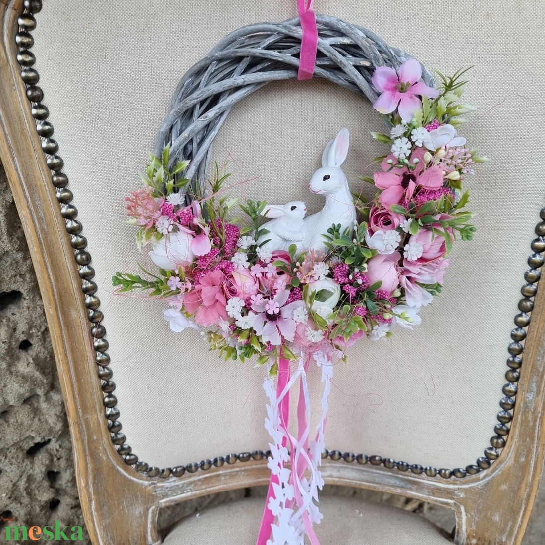 Tavaszi ajtódísz - otthon & életmód - dekoráció - ajtó- és ablak dekoráció - ajtódísz & kopogtató - Meska.hu