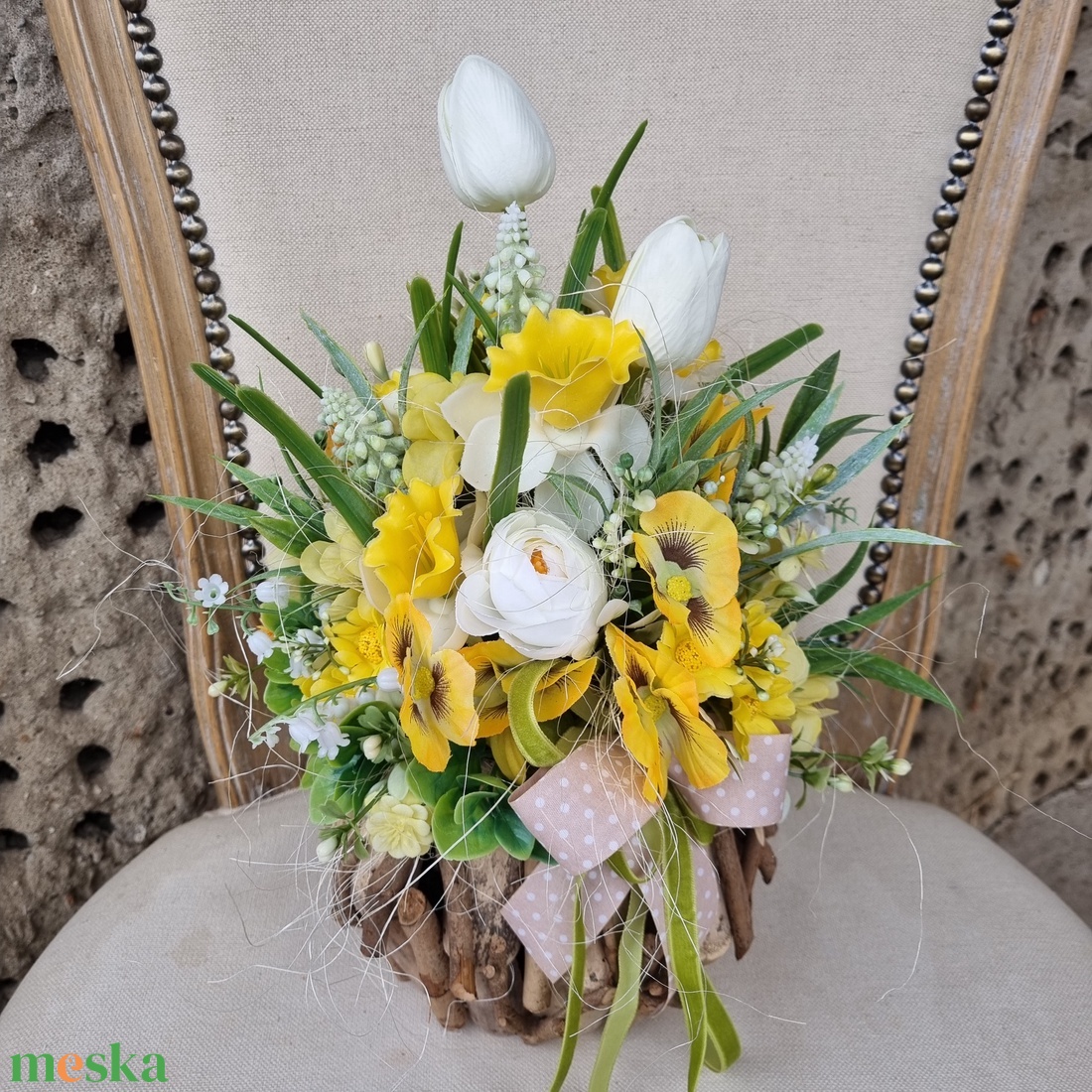 Tavaszi asztaldísz - otthon & életmód - dekoráció - asztal és polc dekoráció - asztaldísz - Meska.hu