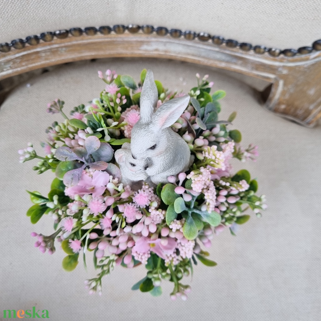 Tavaszi, húsvéti szett - ünnepi díszek, dekorációk - húsvéti díszek és dekorációk - húsvéti virágos díszek - Meska.hu