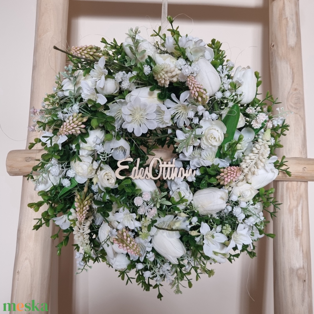 Tavaszi tulipános ajtódísz - otthon & életmód - dekoráció - ajtó- és ablak dekoráció - ajtódísz & kopogtató - Meska.hu