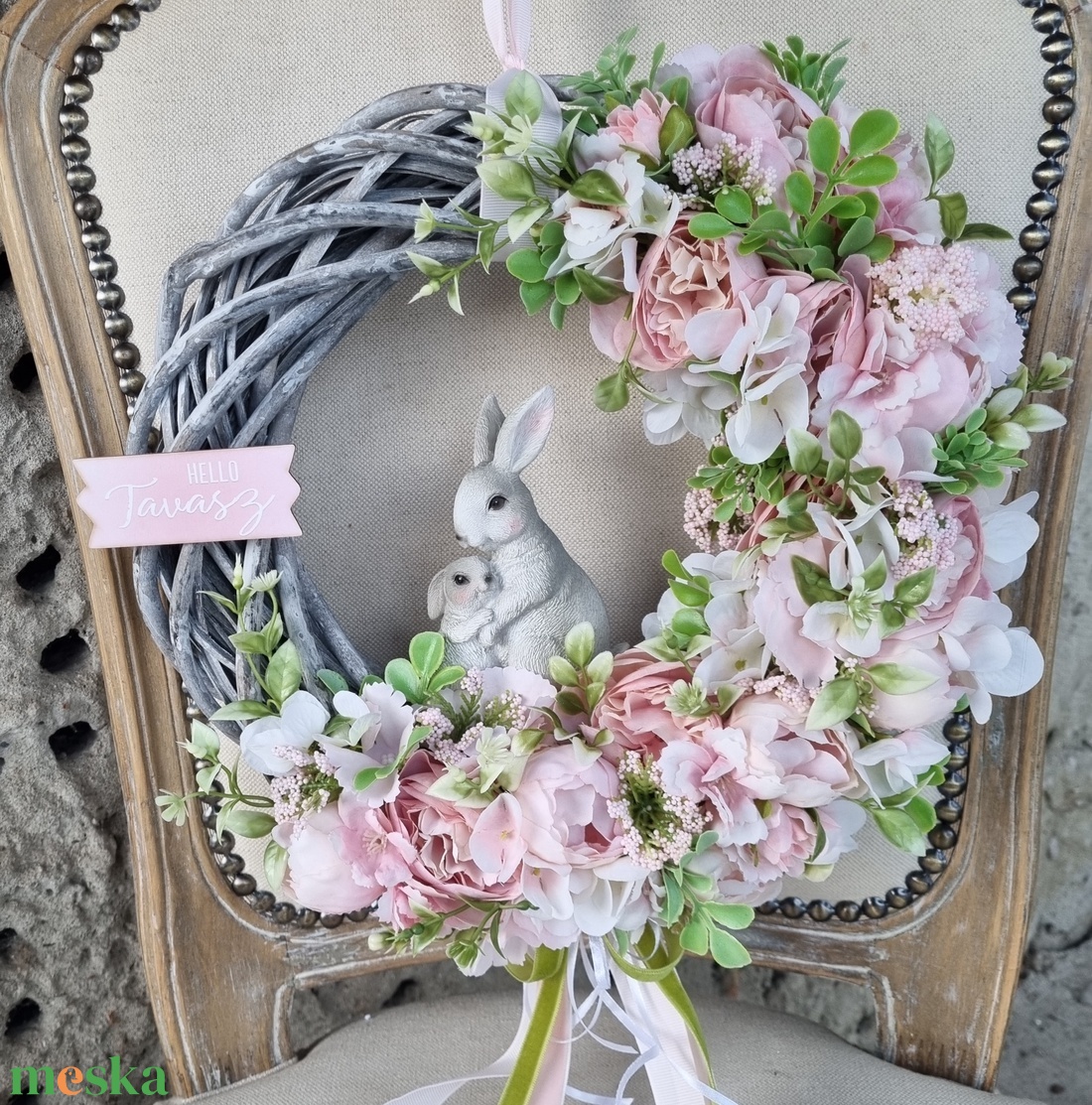 Tavaszi ajtódísz - otthon & életmód - dekoráció - ajtó- és ablak dekoráció - ajtódísz & kopogtató - Meska.hu