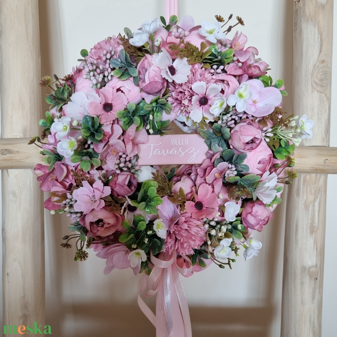 Tavaszi ajtódísz - otthon & életmód - dekoráció - ajtó- és ablak dekoráció - ajtódísz & kopogtató - Meska.hu