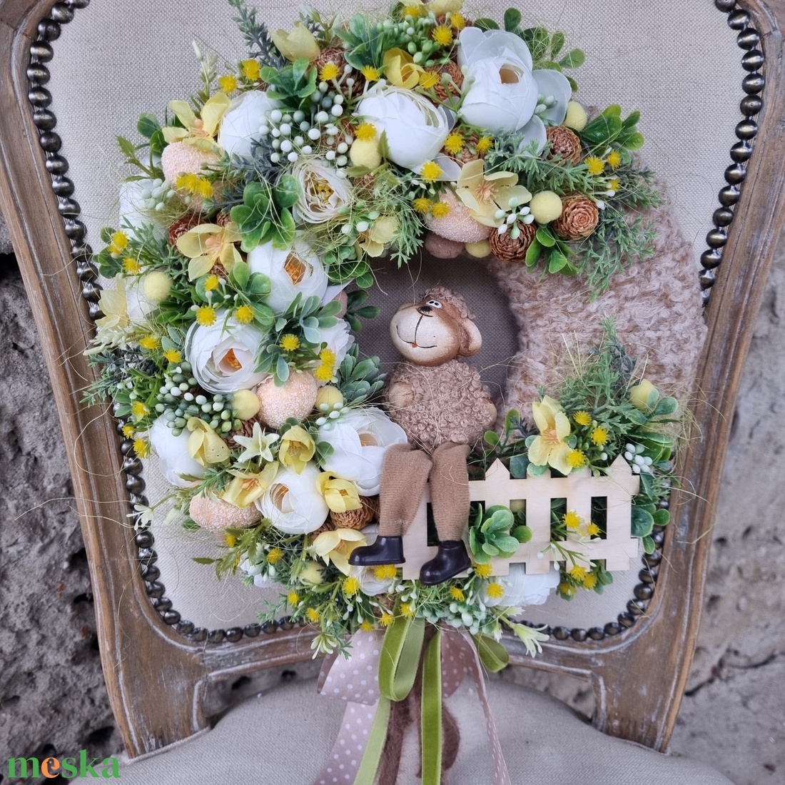 Tavaszi ajtódísz - otthon & életmód - dekoráció - ajtó- és ablak dekoráció - ajtódísz & kopogtató - Meska.hu