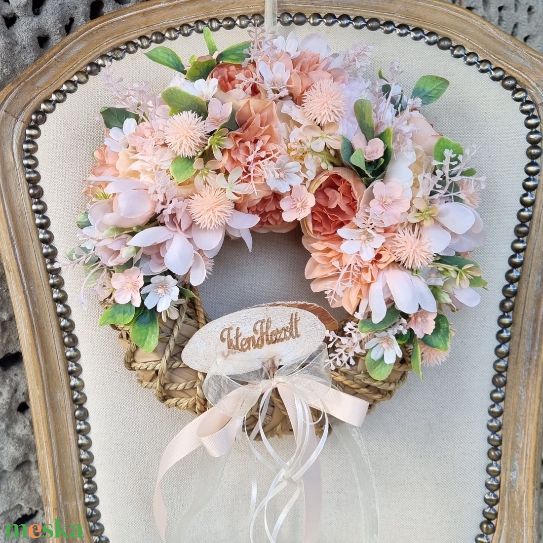 Virágos ajtódísz - otthon & életmód - dekoráció - ajtó- és ablak dekoráció - ajtódísz & kopogtató - Meska.hu