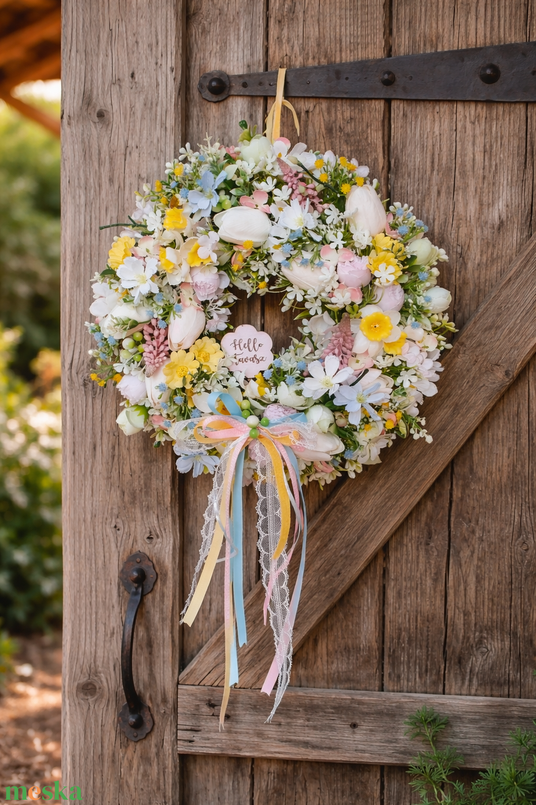 Tavaszi ajtódísz - otthon & életmód - dekoráció - ajtó- és ablak dekoráció - ajtódísz & kopogtató - Meska.hu