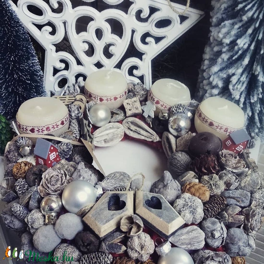 Adventi koszorú- Natúrban - - Meska.hu Adventi koszorú- Natúrban - - Meska.hu