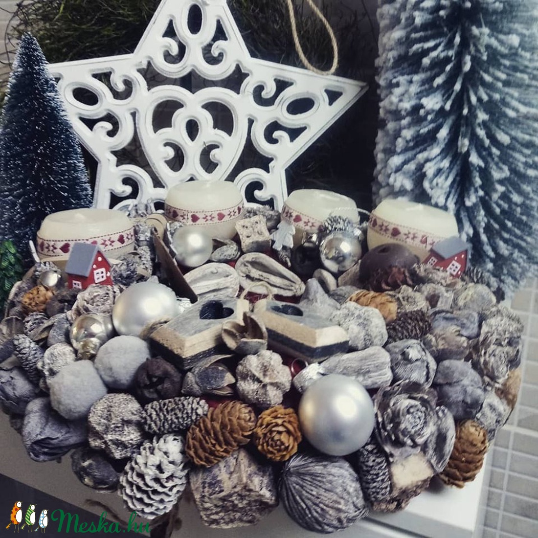 Adventi koszorú- Natúrban - - Meska.hu Adventi koszorú- Natúrban - - Meska.hu