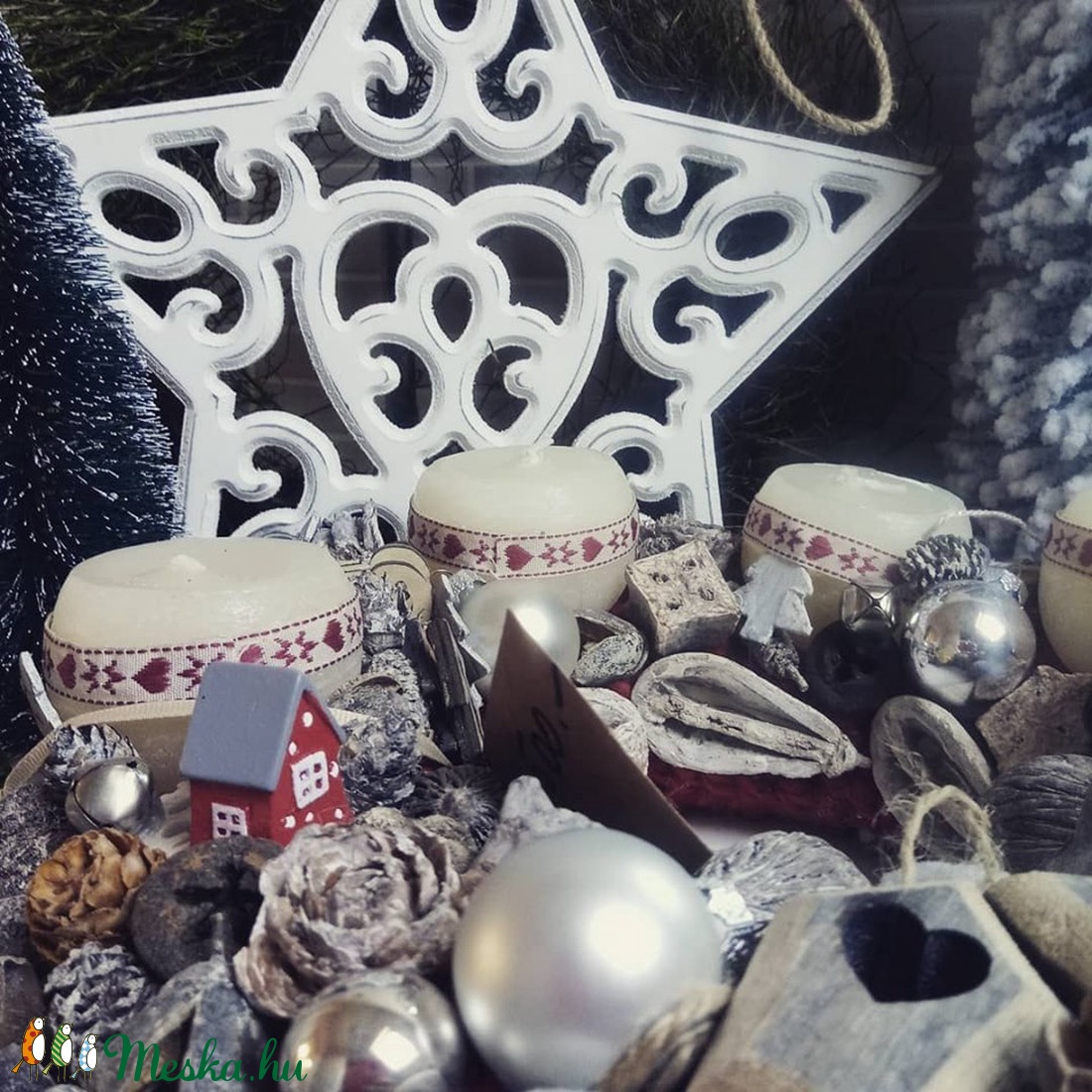 Adventi koszorú- Natúrban - - Meska.hu Adventi koszorú- Natúrban - - Meska.hu