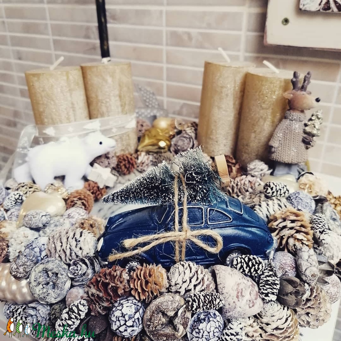 Adventi koszorú- arany hangulatban - otthon & életmód - dekoráció - Meska.hu Adventi koszorú- arany hangulatban - otthon & életmód - dekoráció - Meska.hu