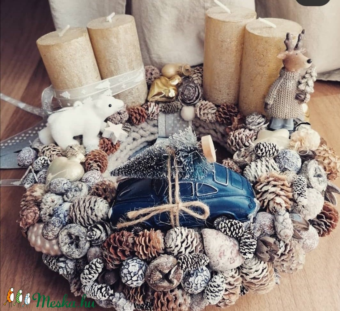 Adventi koszorú- arany hangulatban - otthon & életmód - dekoráció - Meska.hu Adventi koszorú- arany hangulatban - otthon & életmód - dekoráció - Meska.hu