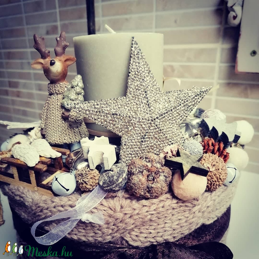 Barna, adventi box- szarvassal. - karácsony - Meska.hu Barna, adventi box- szarvassal. - karácsony - Meska.hu