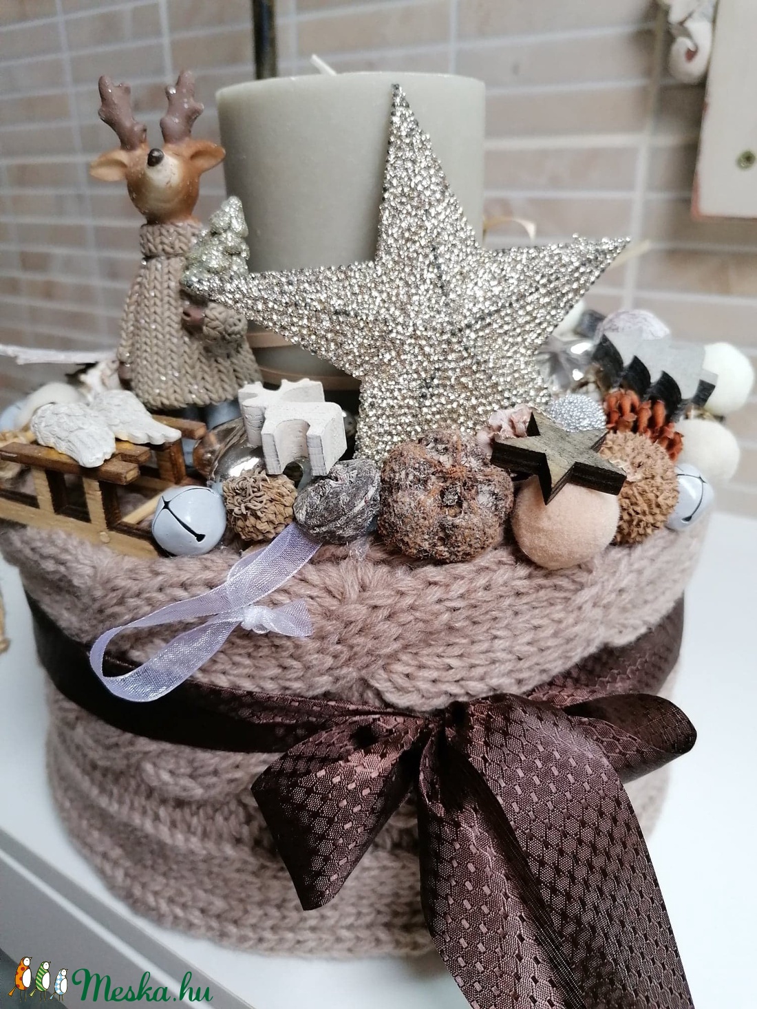 Barna, adventi box- szarvassal. - karácsony - Meska.hu Barna, adventi box- szarvassal. - karácsony - Meska.hu
