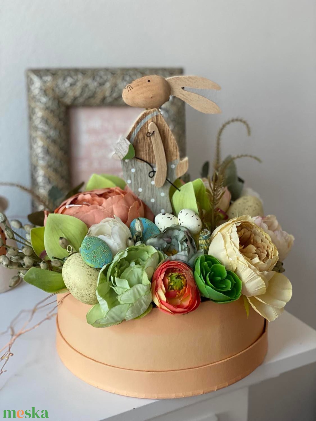 Húsvéti box- narancs hangulatban - otthon & életmód - dekoráció - asztal és polc dekoráció - asztaldísz - Meska.hu