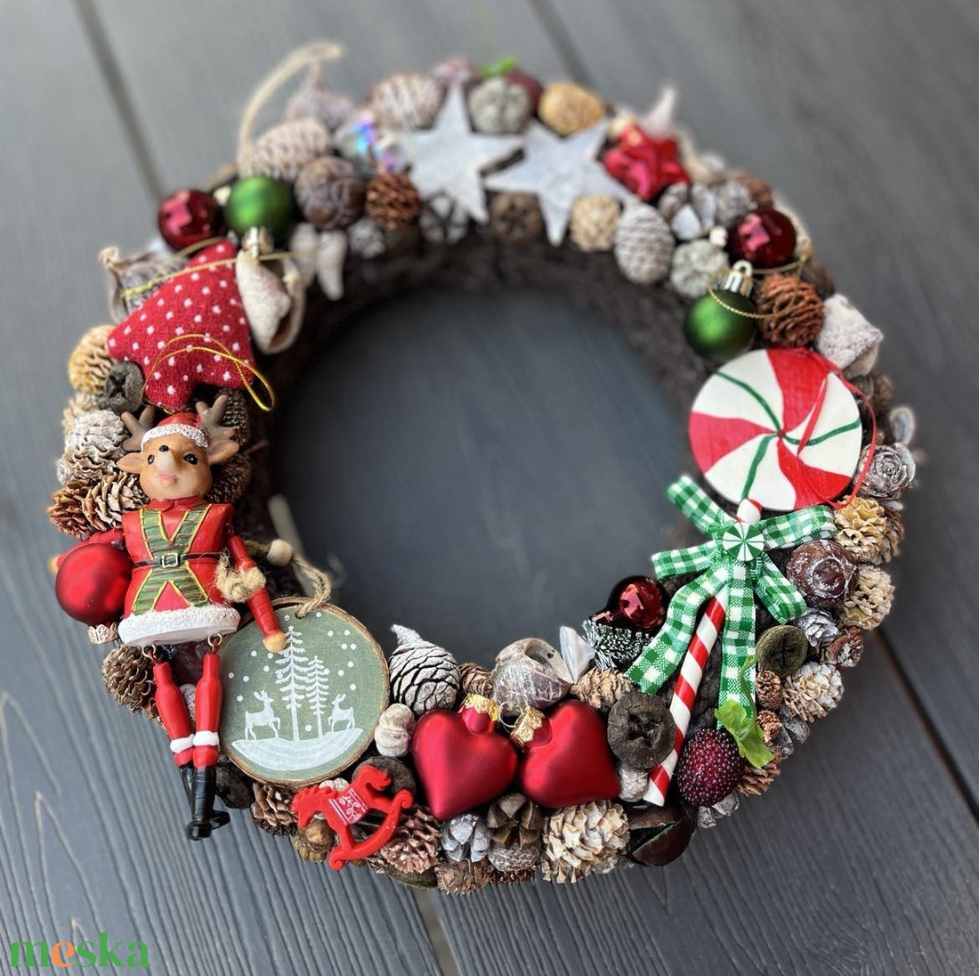 Hagyományos karácsonyi koszorú - karácsony - adventi díszek - adventi koszorú - Meska.hu Hagyományos karácsonyi koszorú - karácsony - adventi díszek - adventi koszorú - Meska.hu