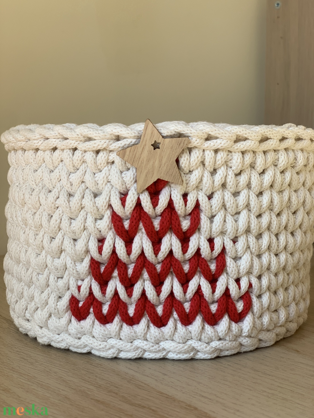 Karácsonyfás kosar - otthon & életmód - tárolás & rendszerezés - tárolókosár - Meska.hu