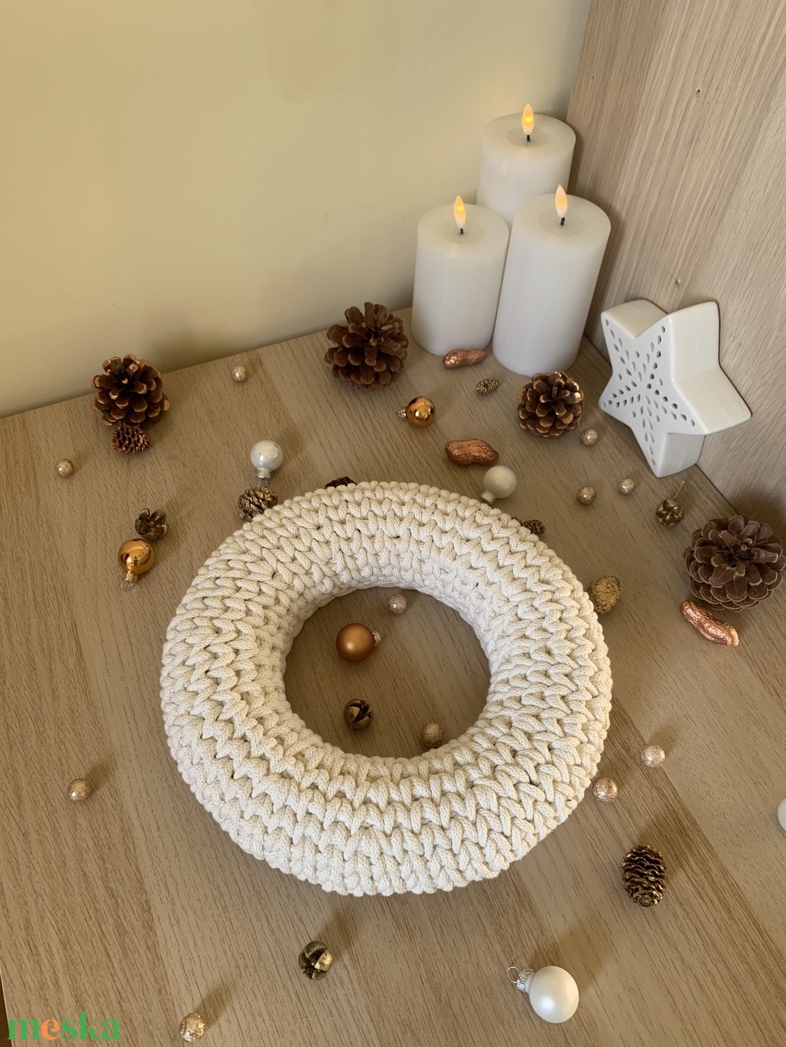 Horgolt koszorú alap - kellékek & szerszámok - dekorációs kellékek - koszorú, koszorúalap - Meska.hu