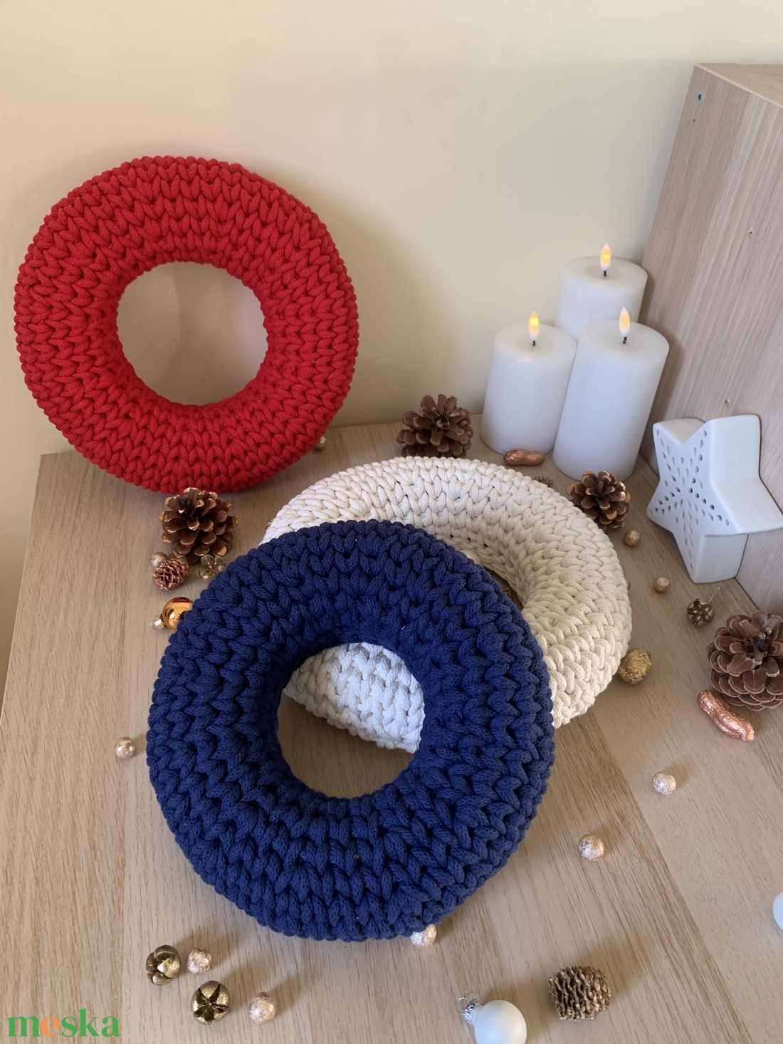 Horgolt koszorú alap - kellékek & szerszámok - dekorációs kellékek - koszorú, koszorúalap - Meska.hu