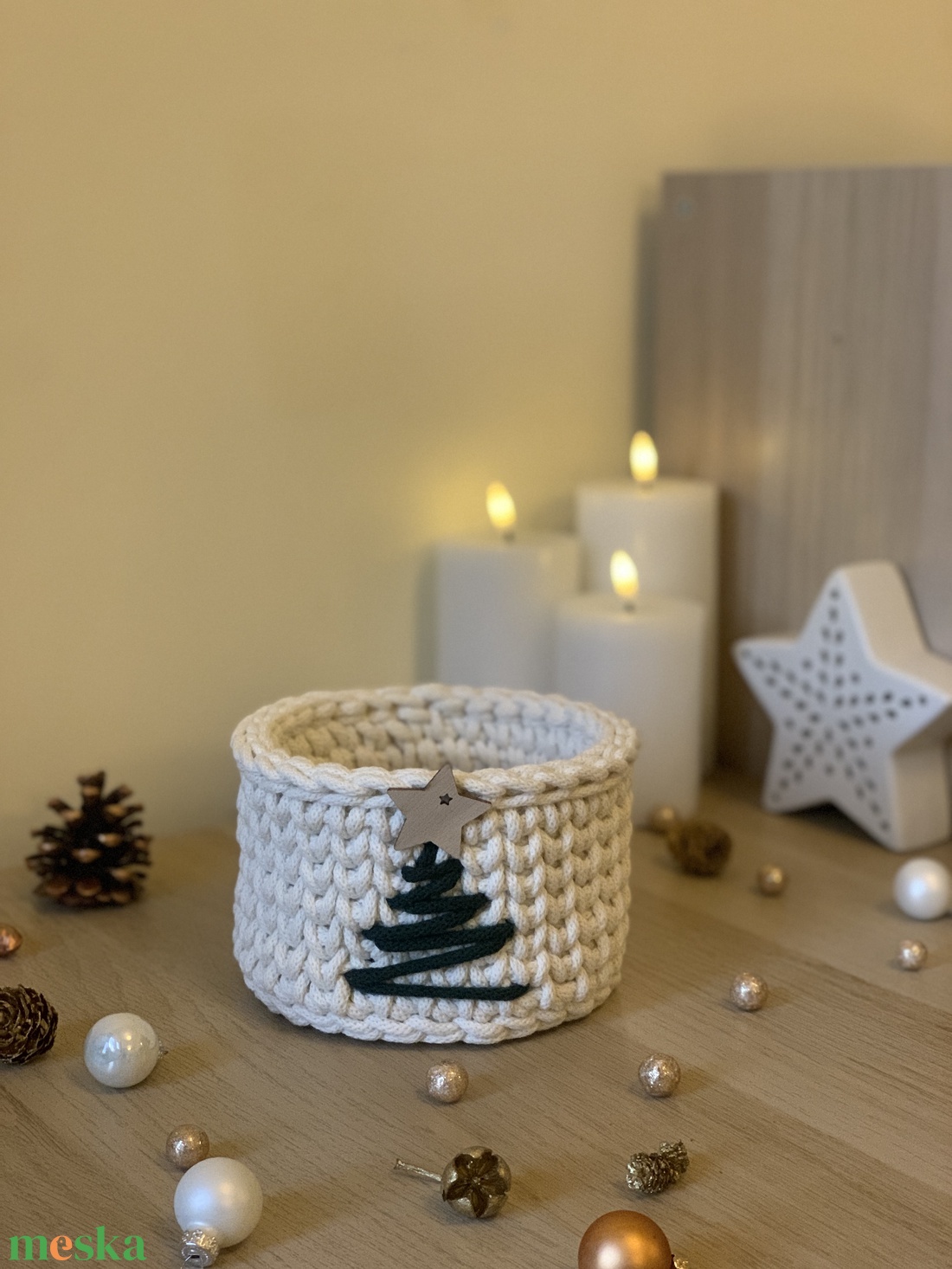 Karácsonyfás kosár - rendelésre - otthon & életmód - tárolás & rendszerezés - tárolókosár - Meska.hu