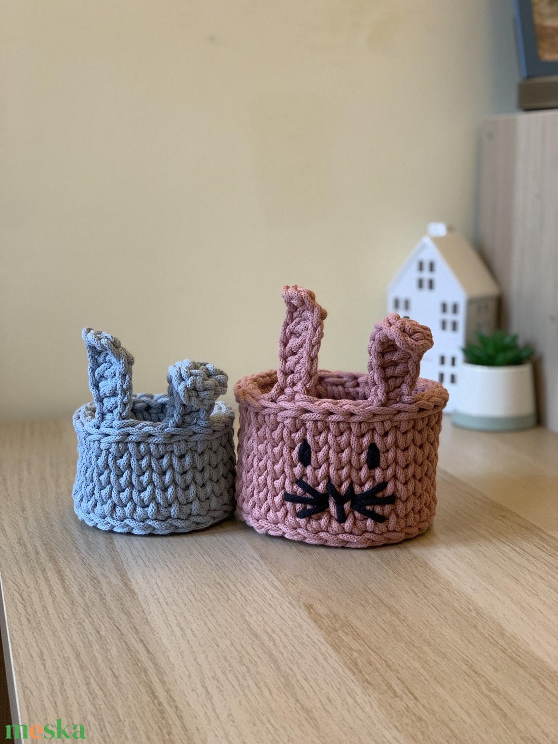 Nyuszi kosár - otthon & életmód - tárolás & rendszerezés - tárolókosár - Meska.hu