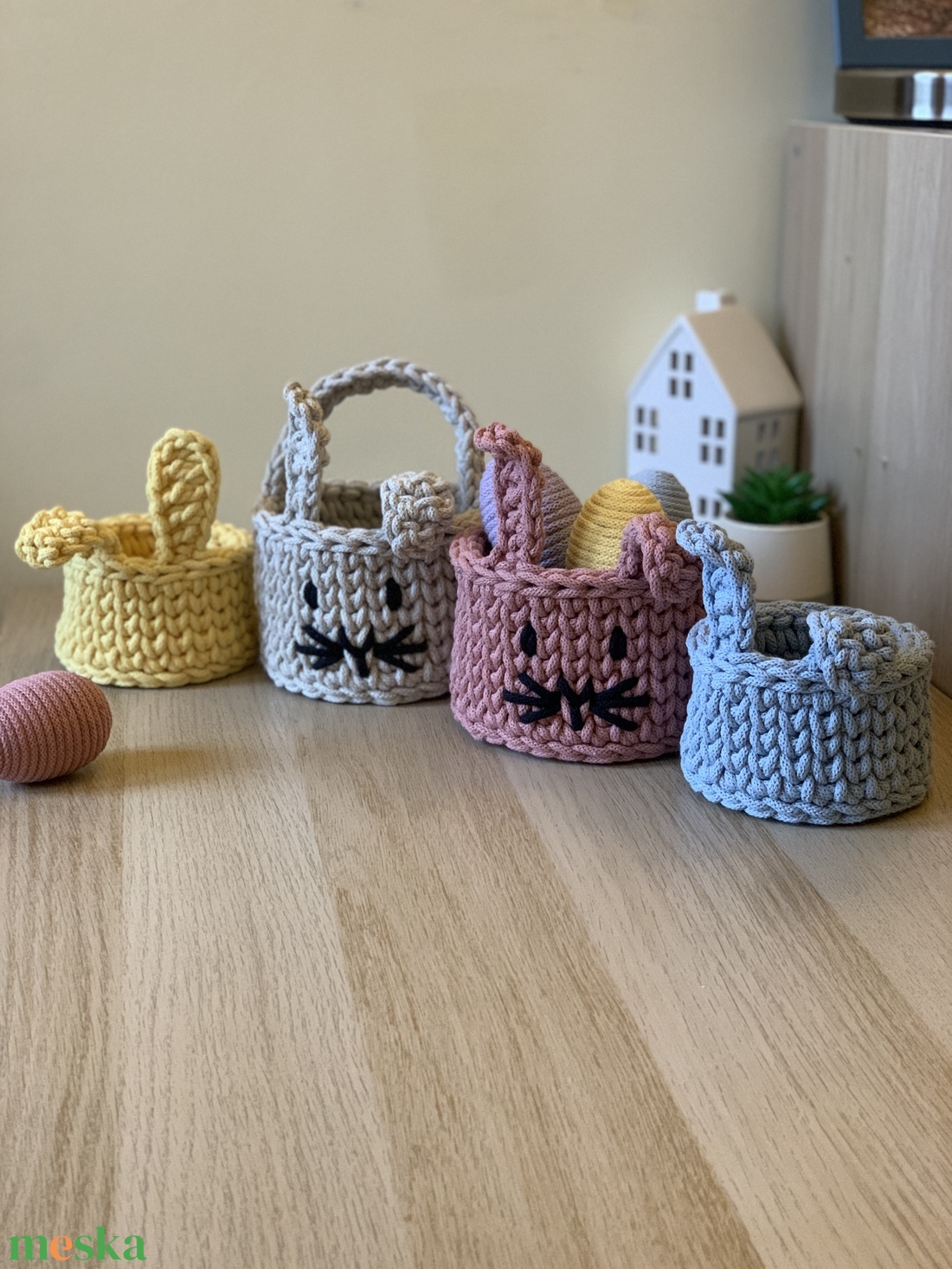 Nyuszi kosár - otthon & életmód - tárolás & rendszerezés - tárolókosár - Meska.hu