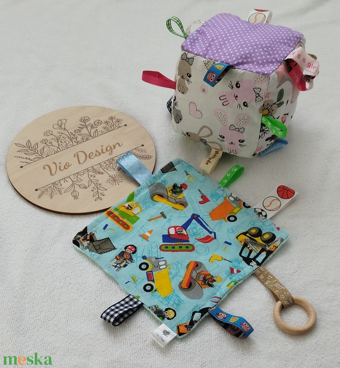 Babakocka és címkekendő  - játék & sport - 3 éves kor alattiaknak - babakocka - Meska.hu